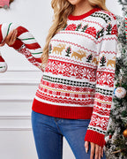 R&B | Weihnachts-Elch-Muster-Pullover