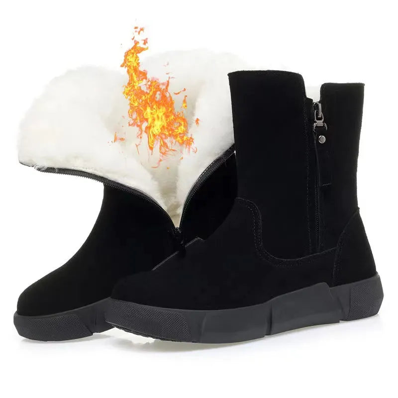 Stylische orthopädische Winterboots in Mid-Calf-Länge R&B R&B