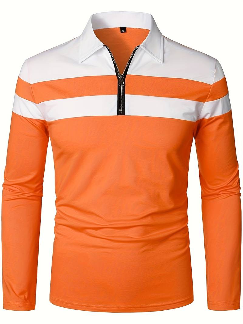 R&B – langärmliges poloshirt mit reißverschluss