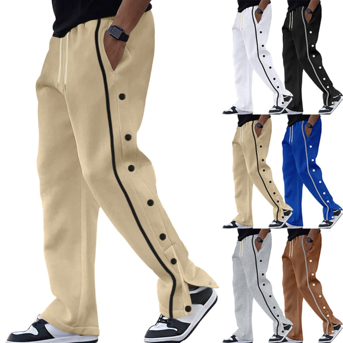 R&B | Gerade Sporthose mit Knöpfen