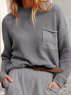R&B | Bequemer, entspannter Strickpullover mit Taschen