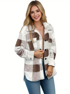 R&B | Karierte Jacke mit Weicher Struktur