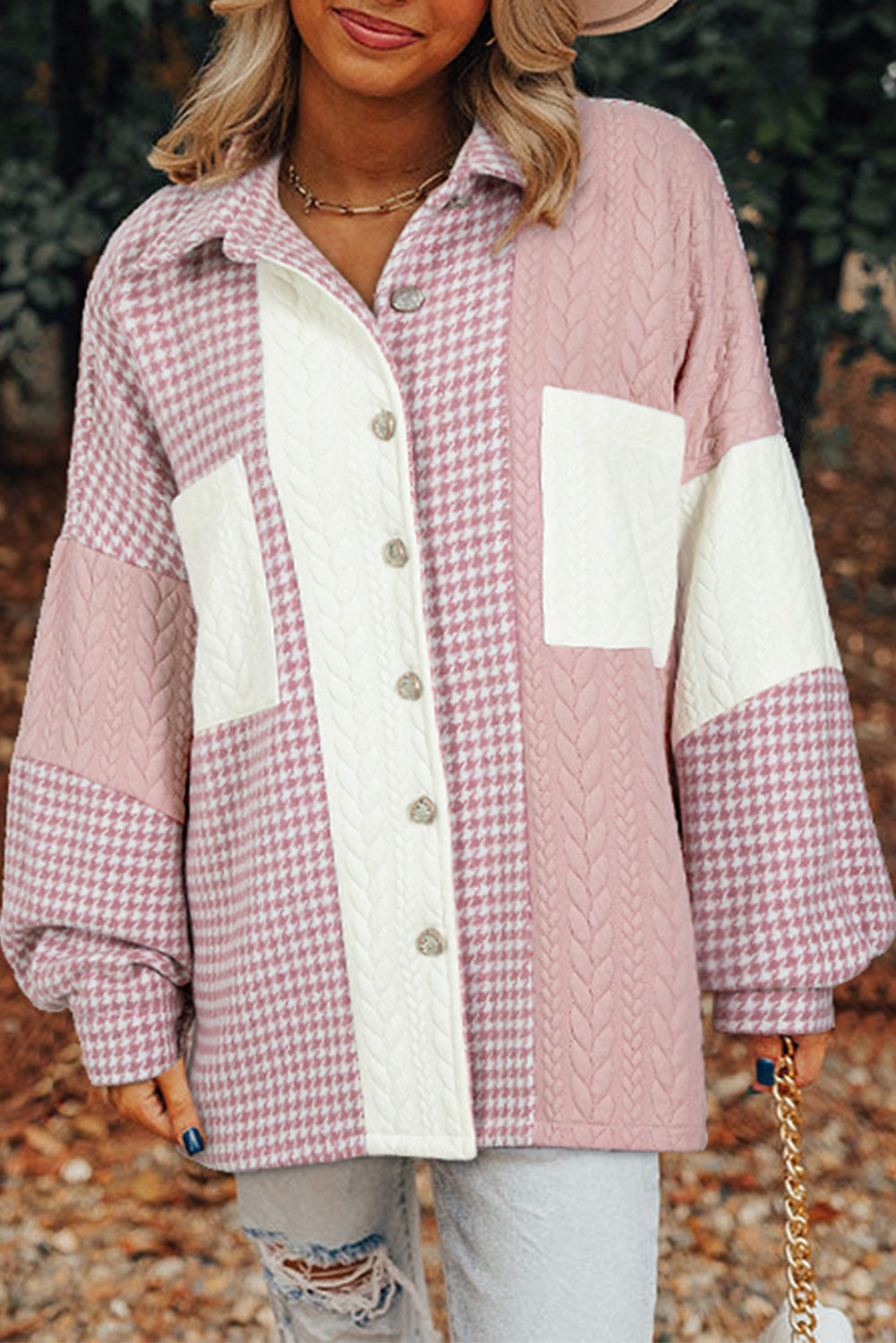 R&B | Patchwork Hemdjacke Baumwollmischung Modern und Stilvoll