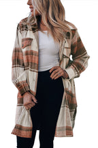R&B | Lange Karierte Shirtjacke Baumwollmischung Stilvoll und Praktisch