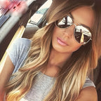 R&B | Klassische Aviator-Sonnenbrille mit Goldenem Rahmen für Damen