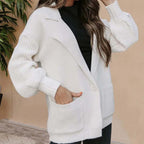 R&B | Langer Cardigan mit Strukturierten Ärmeln Polyester Elegant, Bequem