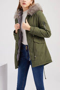 R&B | Winter warmer Fleece-Mantel mit Baumwoll-Steppjacke