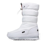 R&B | Damen Wasserdichte Mid-Calf Plüsch Stiefel
