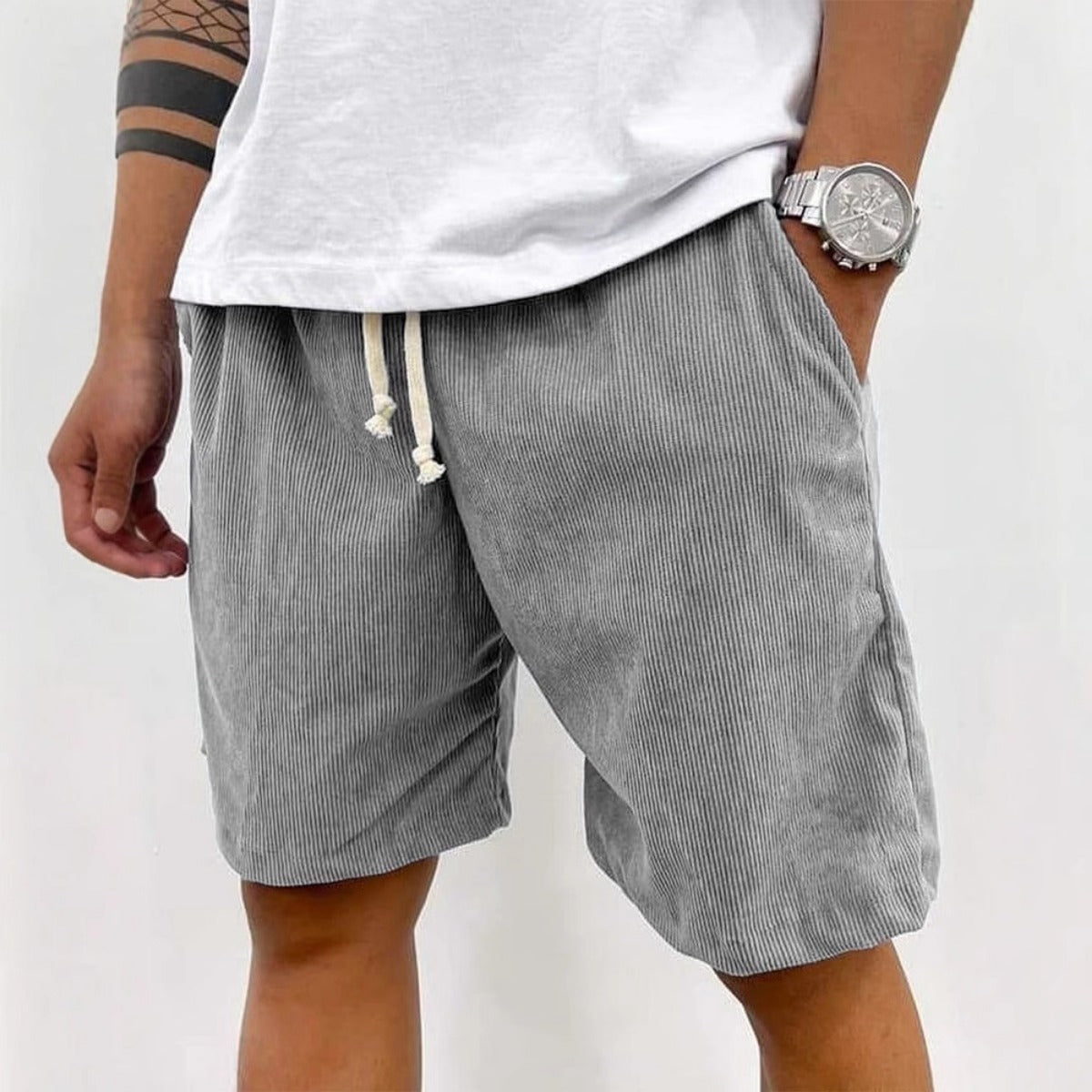 R&B | Herren Casual Kordelzug Cord Shorts