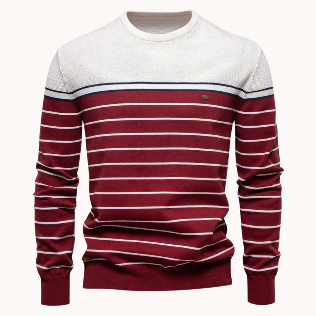 R&B | Baumwollpullover mit Streifenmuster