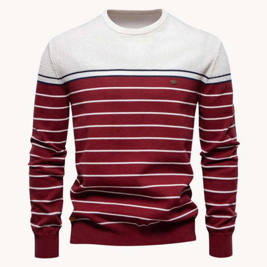 R&B | Baumwollpullover mit Streifenmuster