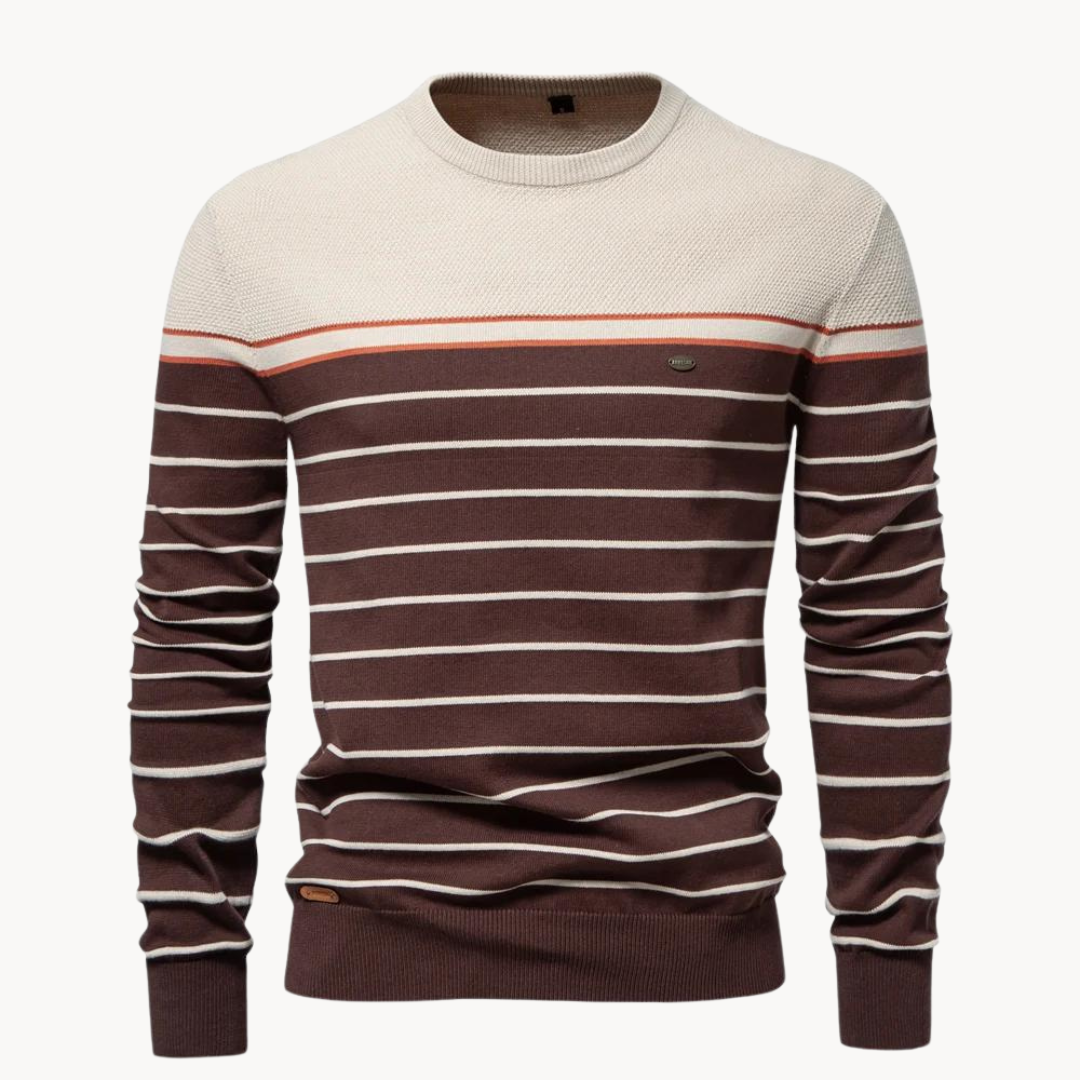 R&B | Baumwollpullover mit Streifenmuster