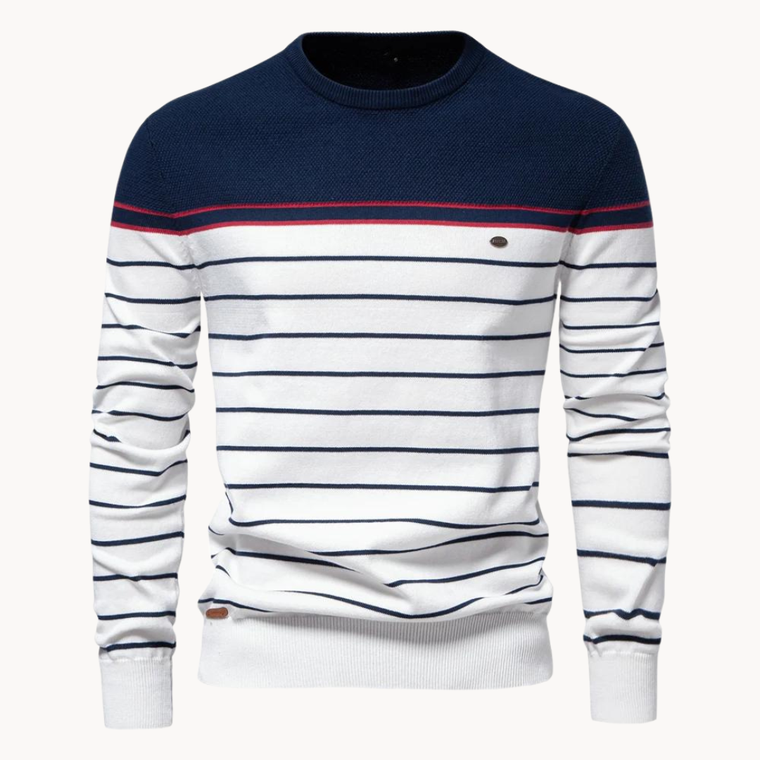 R&B | Baumwollpullover mit Streifenmuster