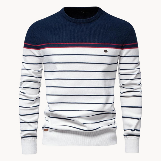 R&B | Baumwollpullover mit Streifenmuster