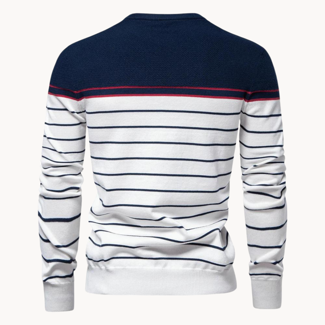 R&B | Baumwollpullover mit Streifenmuster