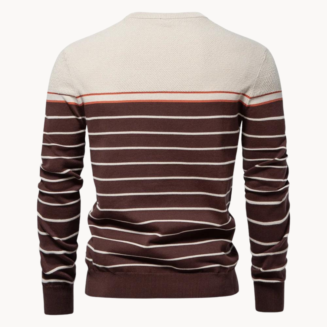 R&B | Baumwollpullover mit Streifenmuster