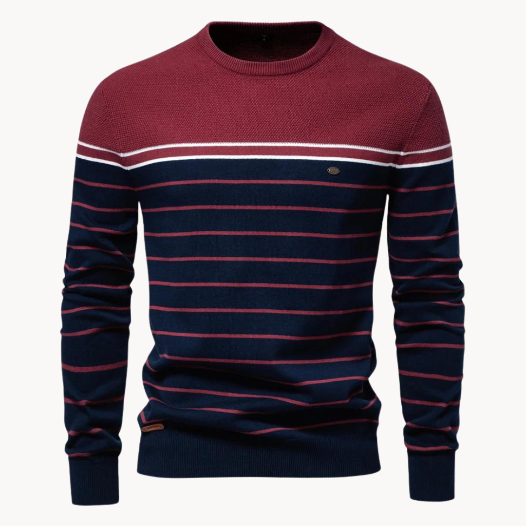 R&B | Baumwollpullover mit Streifenmuster