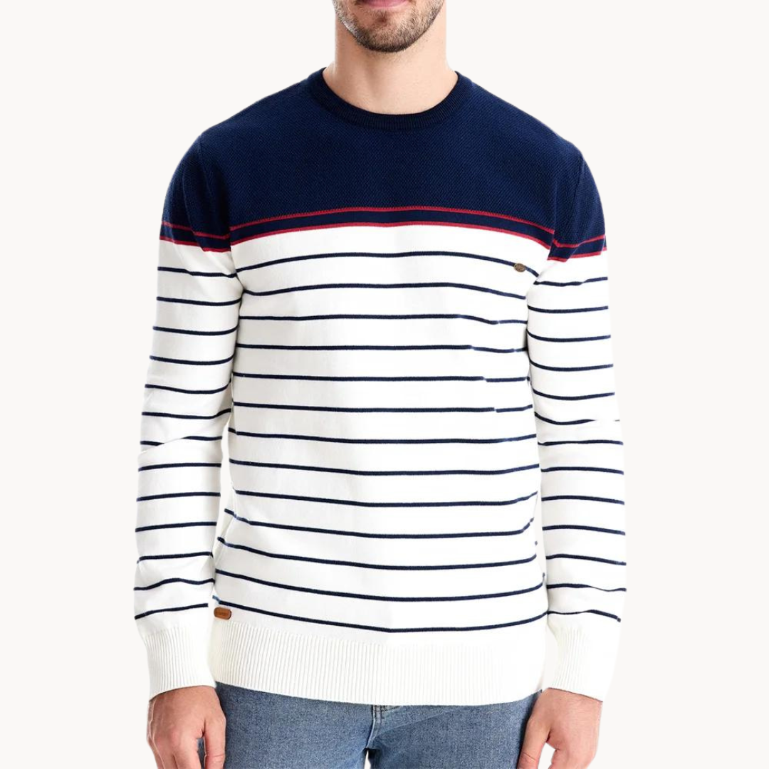 R&B | Baumwollpullover mit Streifenmuster