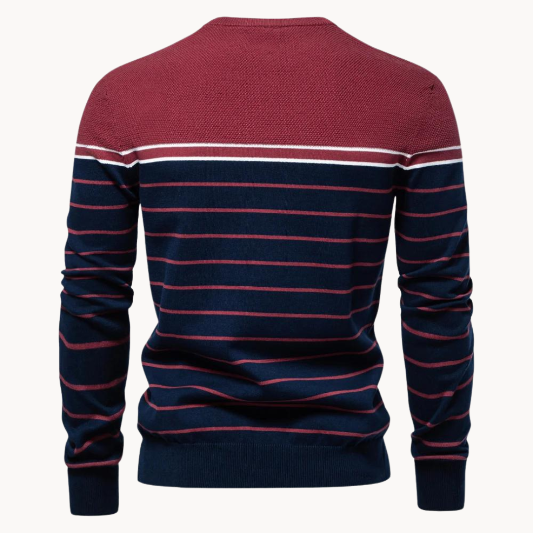 R&B | Baumwollpullover mit Streifenmuster