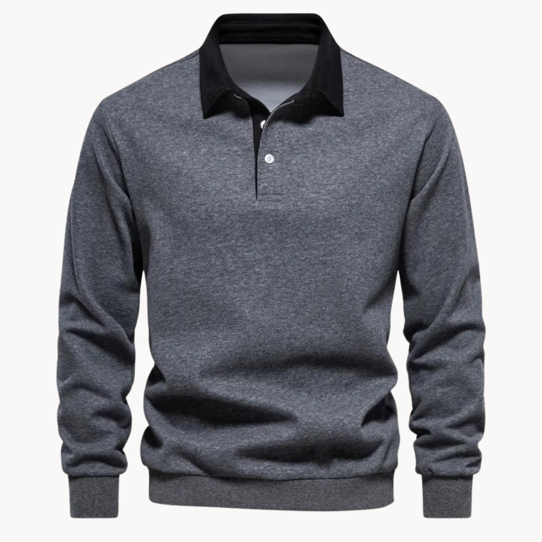 R&B | Lässiges Polo-Sweatshirt