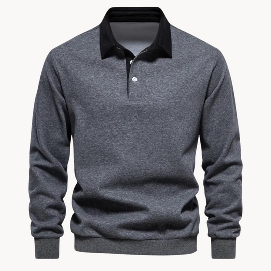 R&B | Lässiges Polo-Sweatshirt
