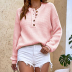 R&B | Gemütlicher Strickpullover mit Stilvollem Knopfkragen