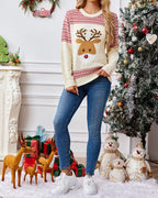 R&B | Weihnachts-Elch-Muster-Pullover