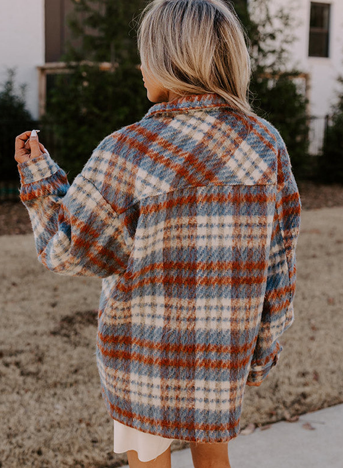 R&B | Gitterhemdjacke Im Flanell-look Wollmischung Warm und Trendy