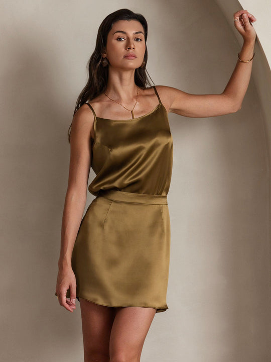 R&B | Seide Entspannt Spaghettiträger Camisole Top