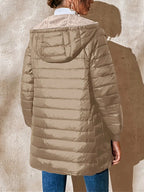 R&B | Mittellange Kapuzen Steppjacke