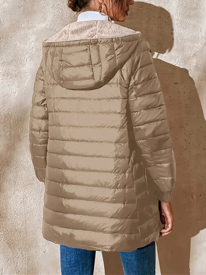 R&B | Mittellange Kapuzen Steppjacke