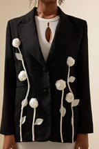 R&B | Kontrast Langarm Blazer Jacke