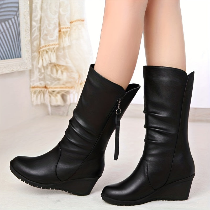 R&B – Halbhohe Winter-Keilstiefel für Damen