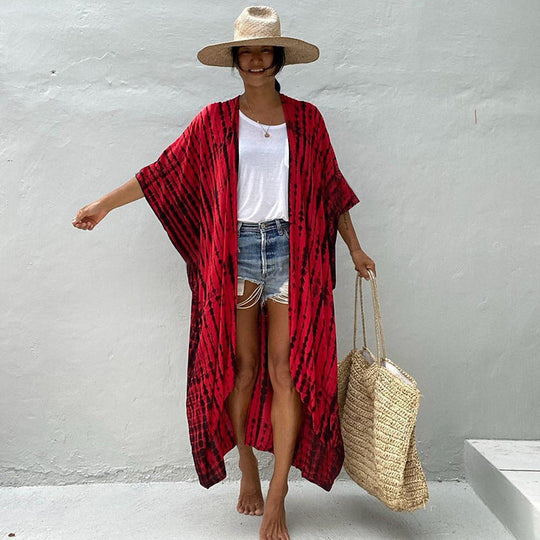 R&B | Glamouröse Sonnenschutz Resort Strandkleid Cover Up