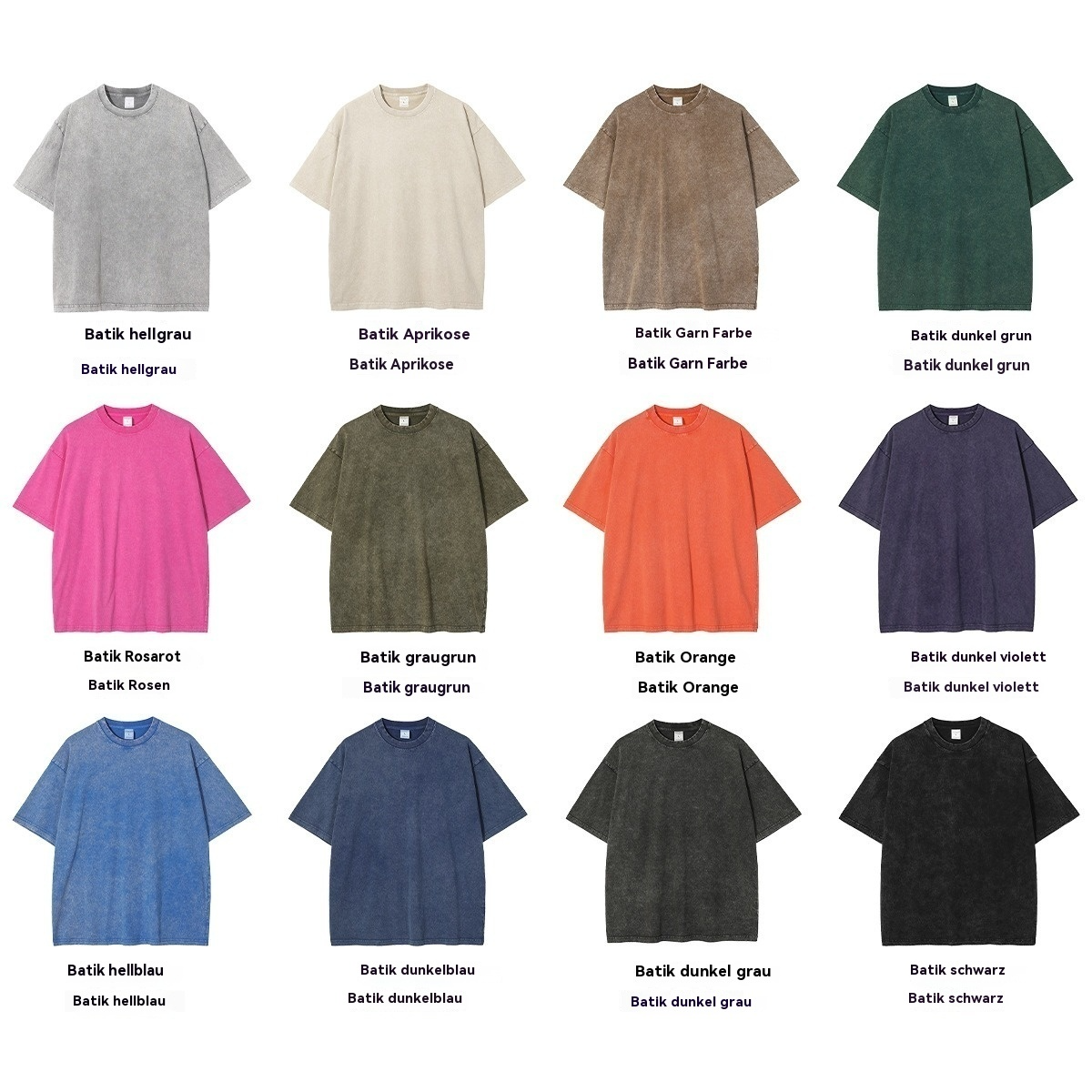 R&B | Batik gewaschenes altes Herren-T-Shirt