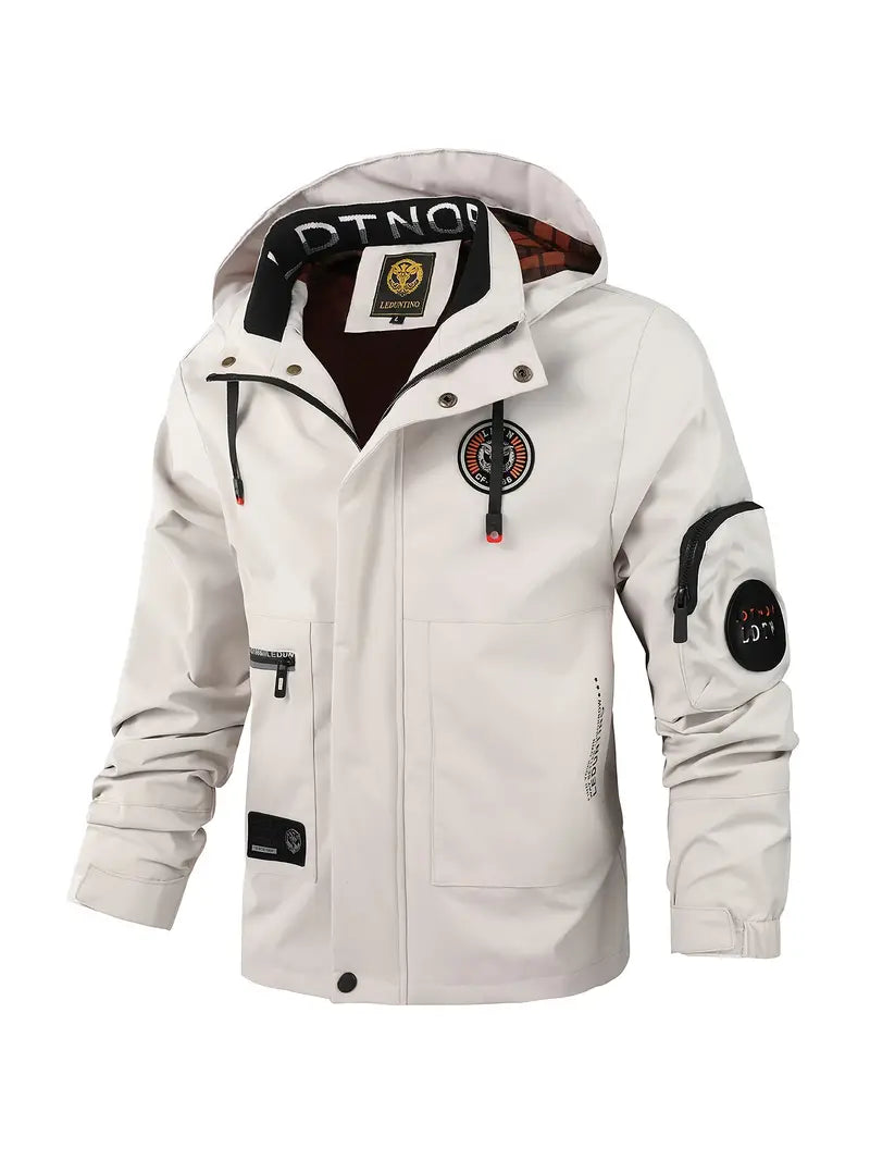 R&B | Leichte Herren Outdoor-Jacke, winddicht und wasserdicht mit Kapuze