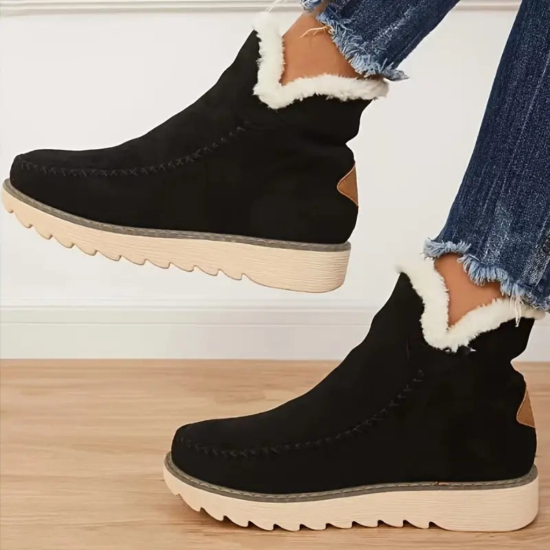 R&B | Damenstiefel Aus Plüschigem Lammfell