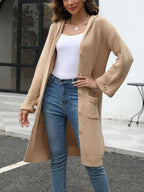 R&B | Lange Strickjacke Knopfverschluss Zeitlos und Bequem