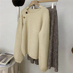 R&B | Strickpullover mit Dekorativen Knöpfen Weich und Elegant Einzigartiges Design