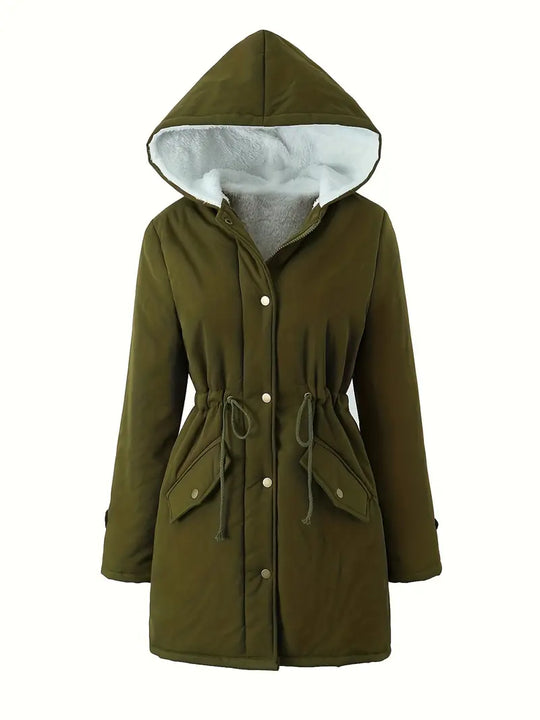 R&B | Gefütterte Parkajacke mit Kapuze Winddicht und Warm Praktisches Design