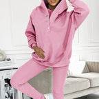 R&B | 3-Teiliges Damen-Sportanzug mit Lockerem Kapuzenpullover und Slim-Hosen