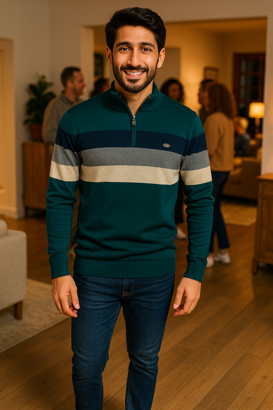 R&B | Wärmer Strickpullover mit Reißverschluss für Den Winter