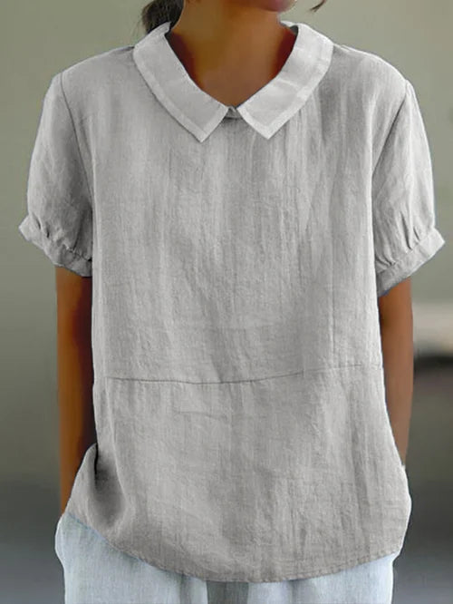 R&B | Unifarbene Bluse aus Baumwolle