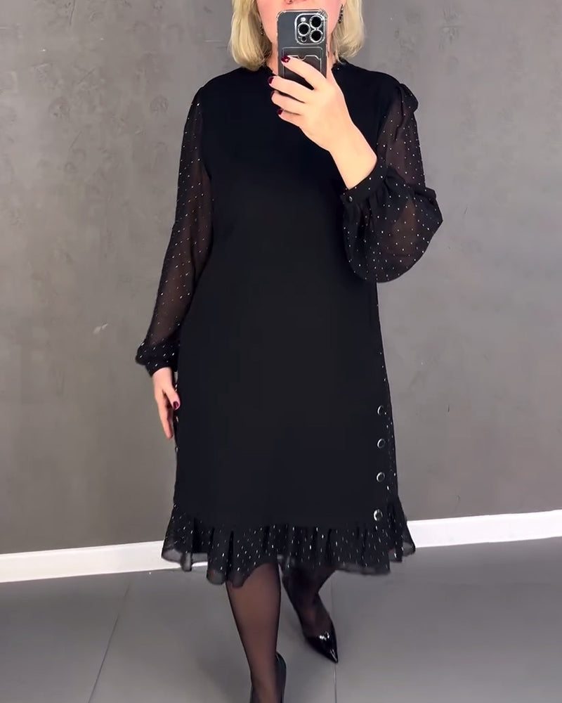 R&B | Kleid mit Langen Ärmeln und Punkten