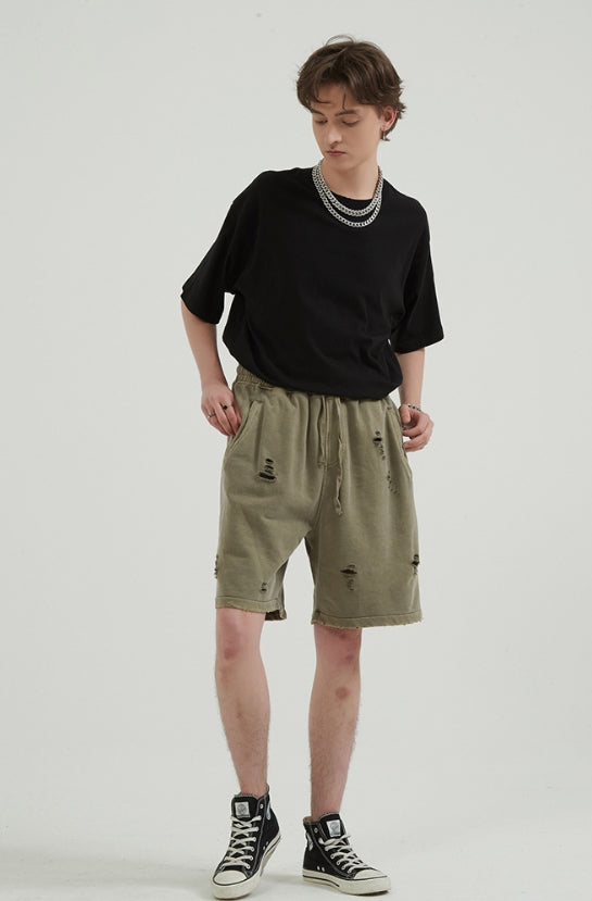 R&B | High Street Wind Schweres Waschwasser Alte Lose Shorts