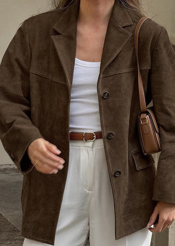 R&B | Samt Wildlederjacke mit Retro-Revers