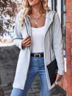 R&B | Reißverschlussjacke mit Kapuze Polyester/baumwolle Lässig und Komfortabel