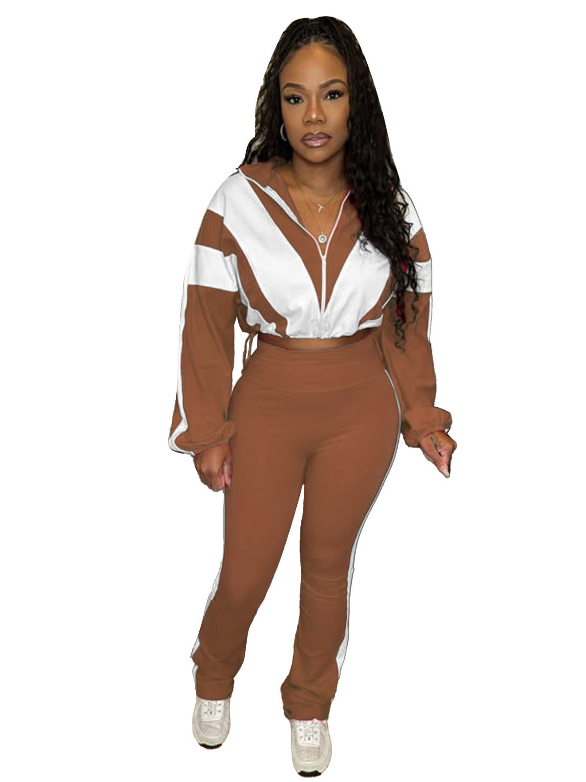 R&B | Taille Kontrast Sport Zweiteiliges Set