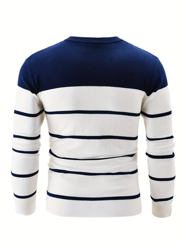 R&B | Gestreifter Pullover Baumwolle Klassisch und Komfortabel