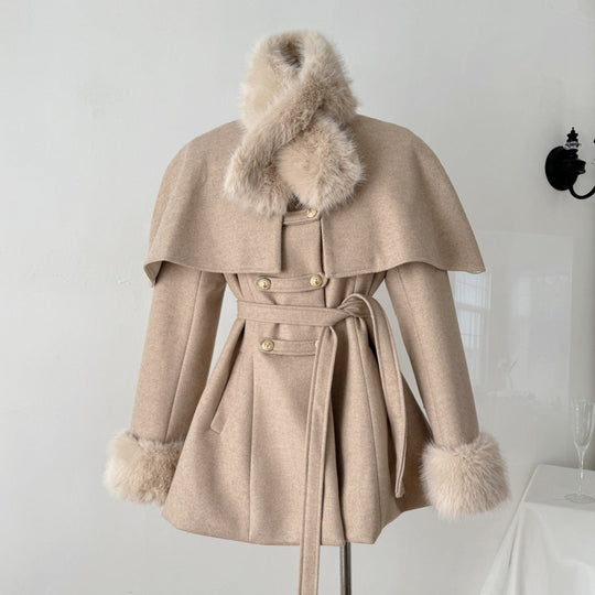R&B | Lang mit Abnehmbarem Kragen für Frauen Ideal für Den Winter